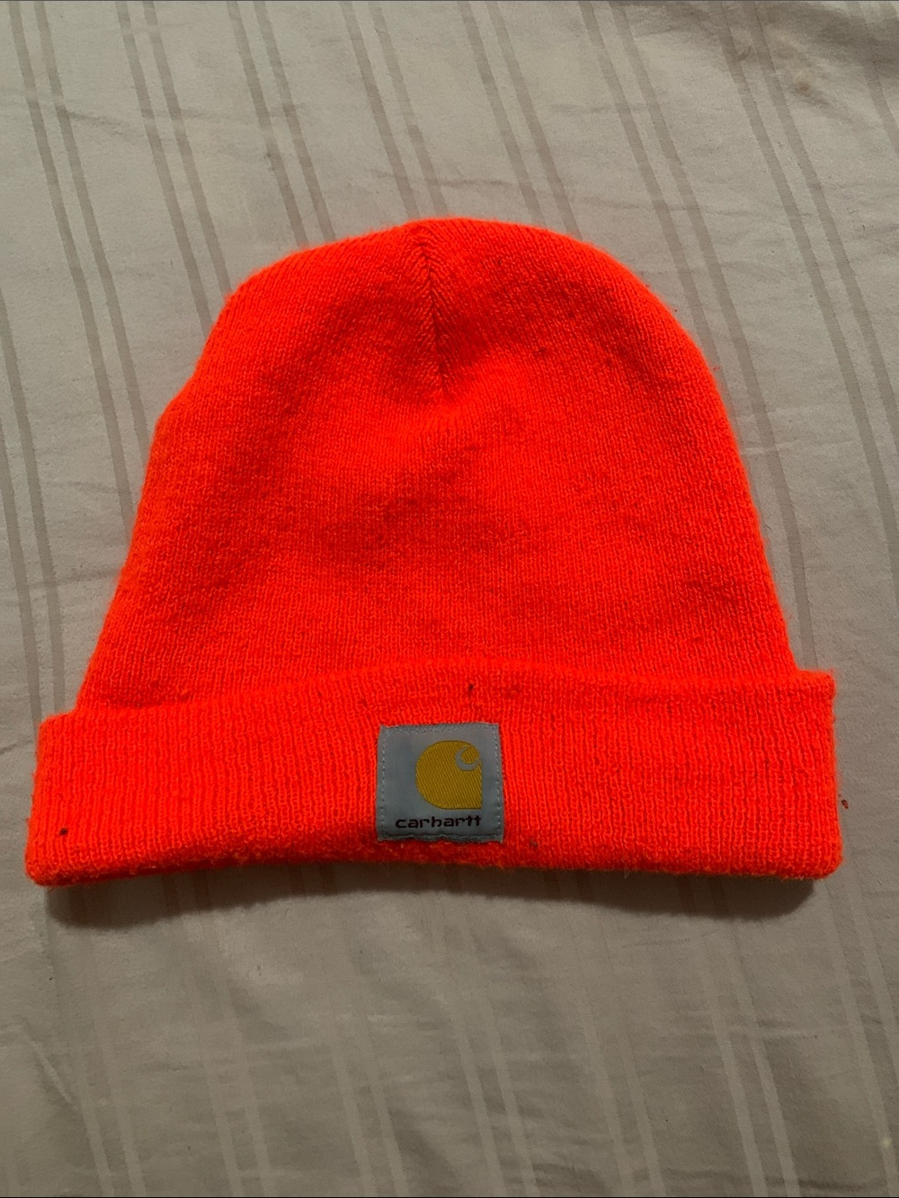 Carhartt Kids Neon Orange Folded Cuff Beanie